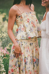 Cosima Baby Doll Top - Yellow Floral